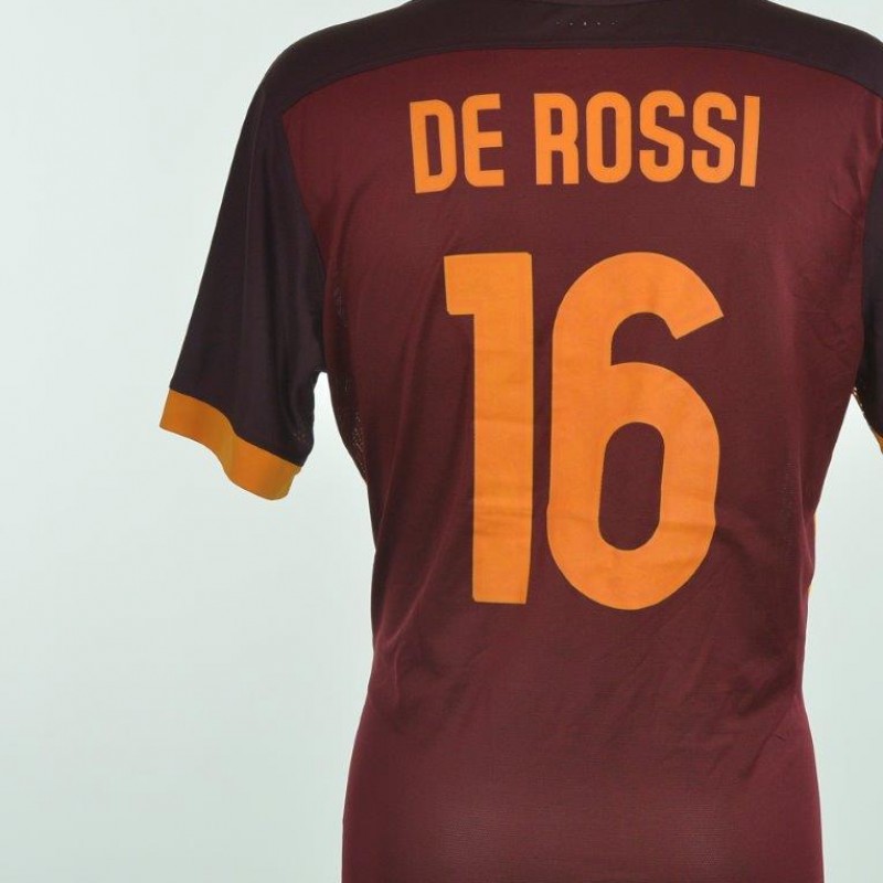 Authenticated De Rossi shirt worn during Frosinone 0-2 Roma