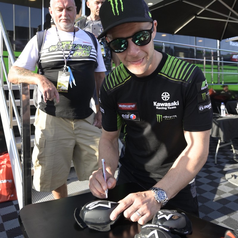 Knee Sliders Worn and Signed by Jonathan Rea at Portimao