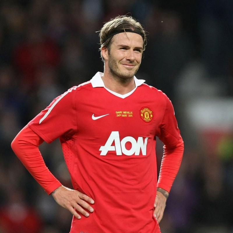Beckham's Match-Issued/Worn Match Shirt, 2011 Manchester-Juventus