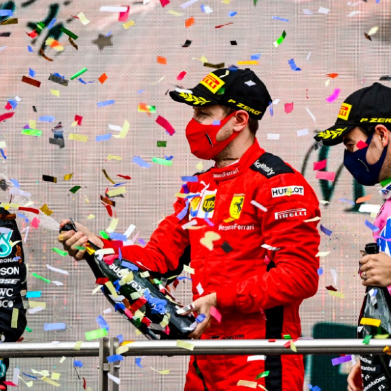Sebatian Vettel 2020 Ferrari Overalls