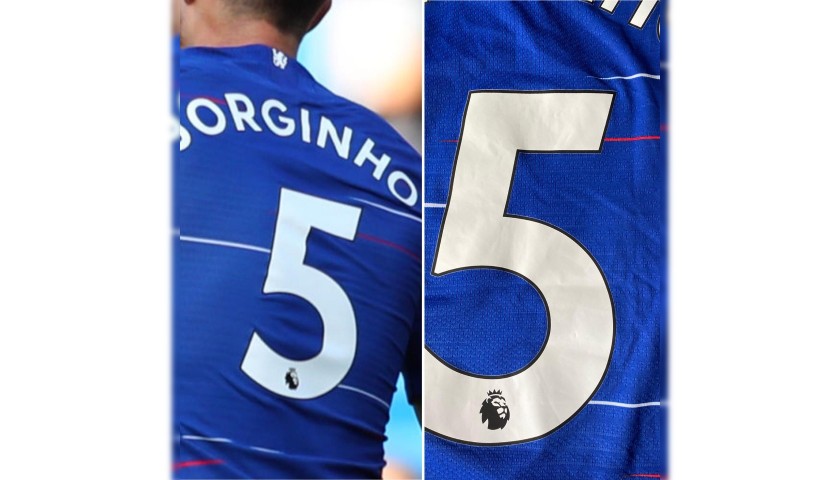 Jorginho's Worn Shirt, Chelsea-Bournemouth 2018 - CharityStars