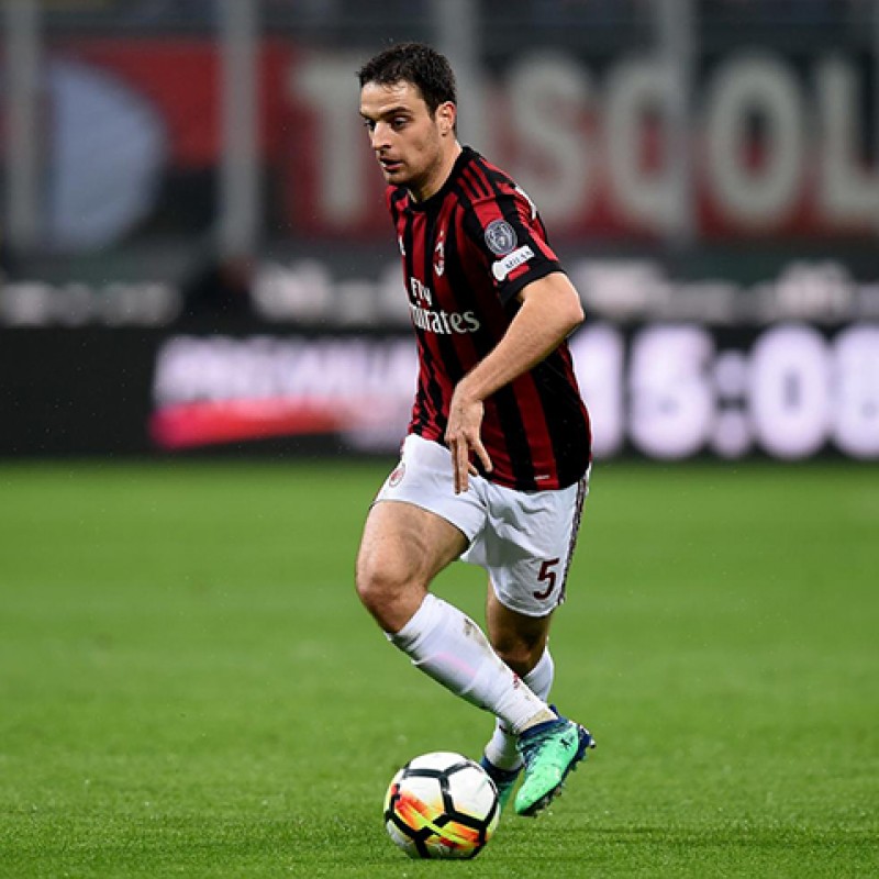 Bonaventura's Unwashed Match-Worn Milan-Inter Shirt with Special Patch
