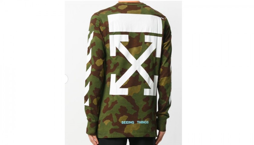 maglia off white militare