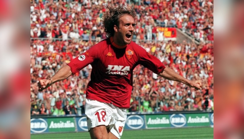 Maglia ufficiale Batistuta Roma, 2000/01 - Autografata - CharityStars