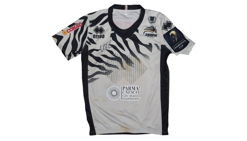 Zebre Rugby Worn and Signed Shirt, 2016 