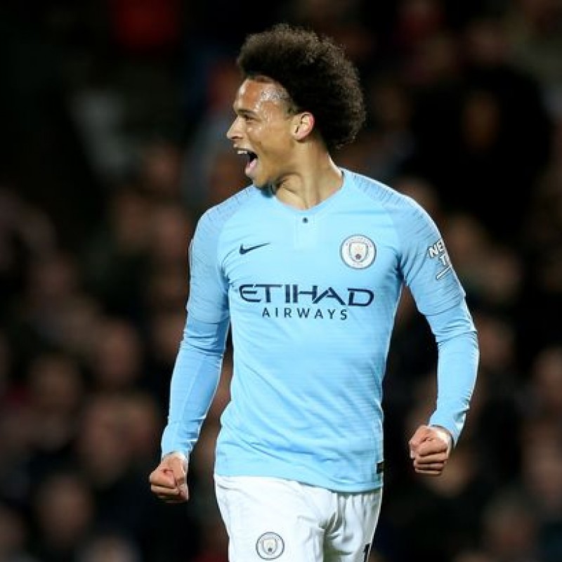 Sané's Manchester City Match White Shorts, Premier League 2018/19