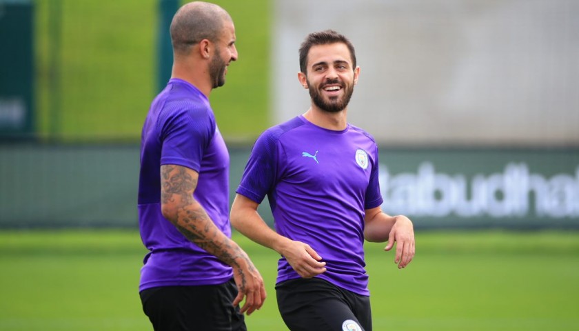 Manchester City PUMA 2019/20 Worn Training T-Shirt - Bernardo Silva