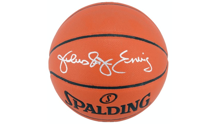 dr j signed basketball