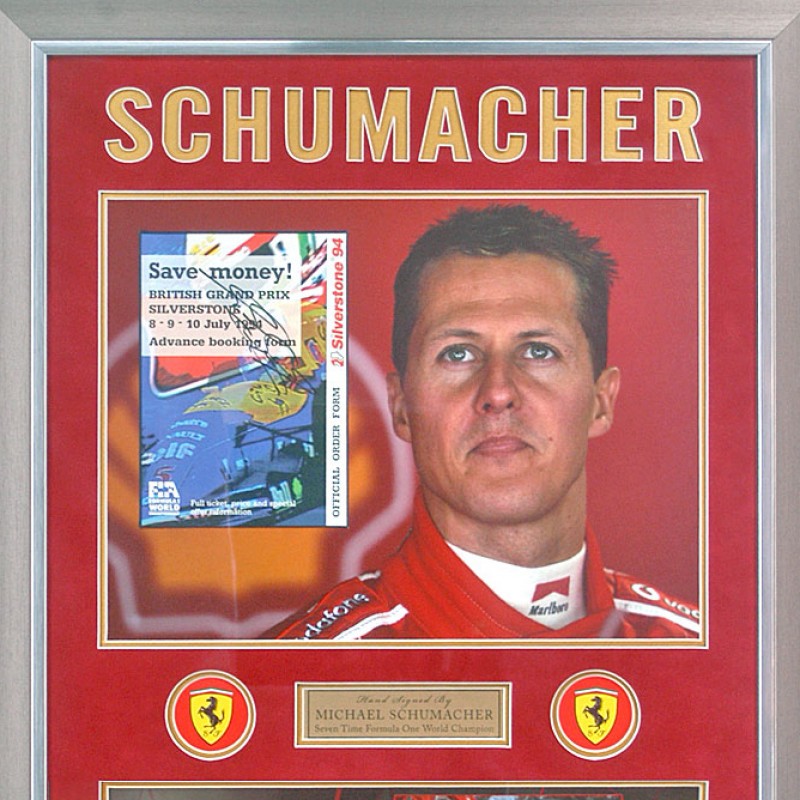 Michael Schumacher Hand-Signed Booking Form