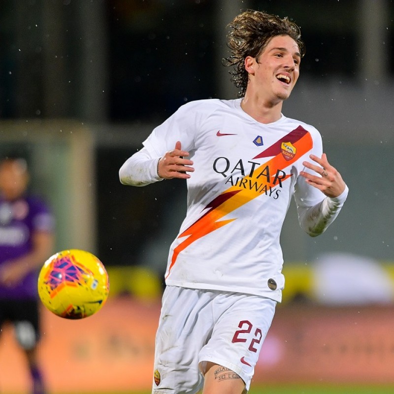 Zaniolo's Roma Shirt, 2019/20 - Signed with Dedication