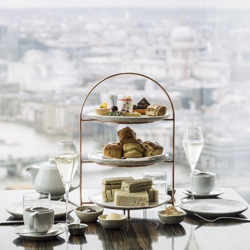 Champagne Afternoon Tea at Oblix for 4