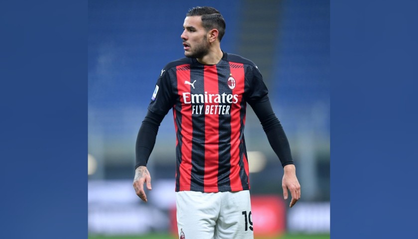 Maglia ufficiale Theo Hernandez Milan, 2020/21 - Autografata - CharityStars