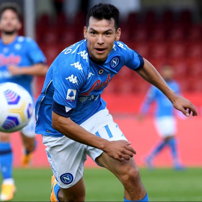 Lozano's Napoli Worn and Signed Shirt, 2020/21