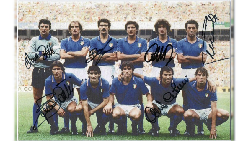 Photograph Signed by the 1982 Italy World Champion Squad CharityStars