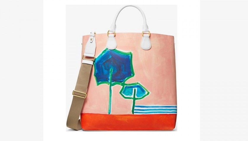 Borsa Rosa Salmone con Stampa \