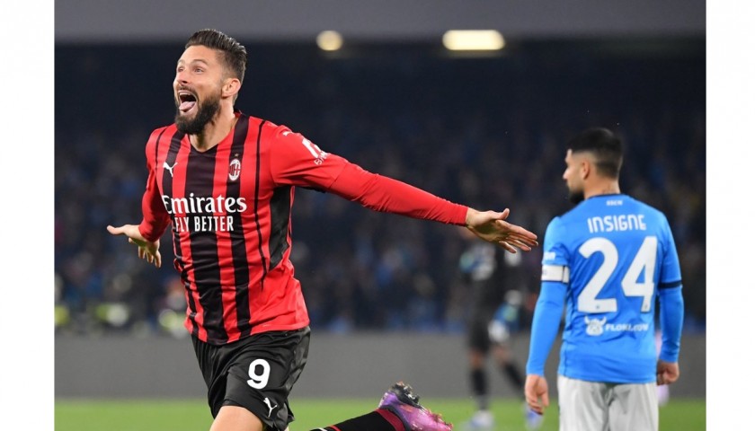 Maglia Authentic Giroud Milan, 2021/22 - Autografata - CharityStars