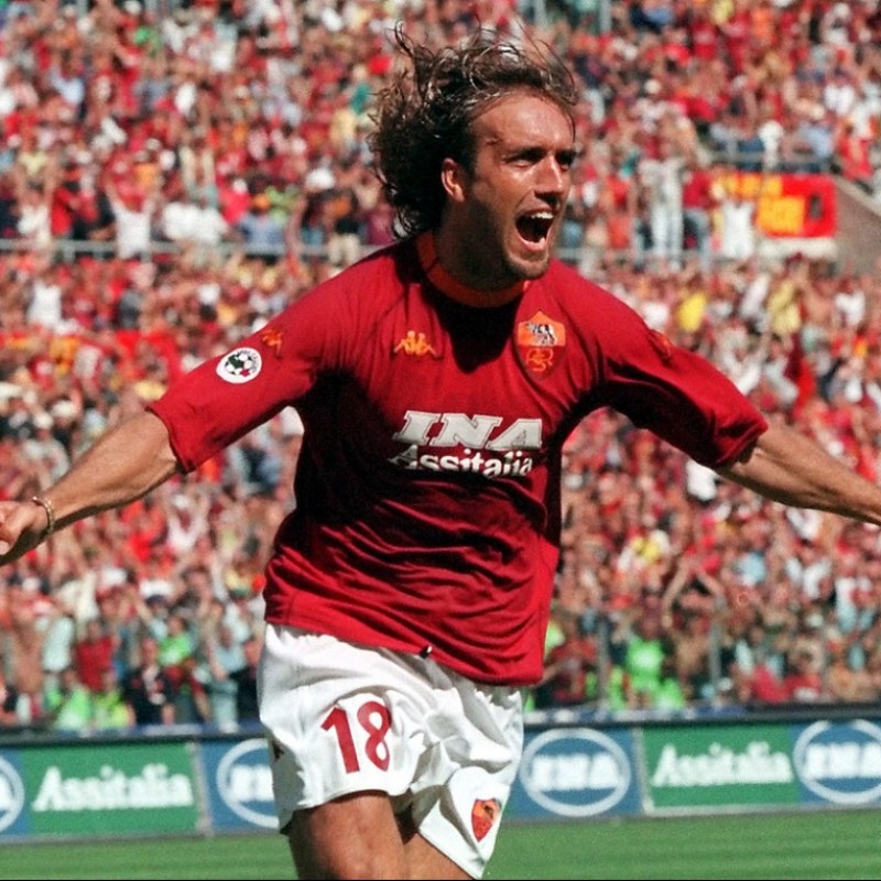 Maglia ufficiale Batistuta Roma, 2000/01 - Autografata