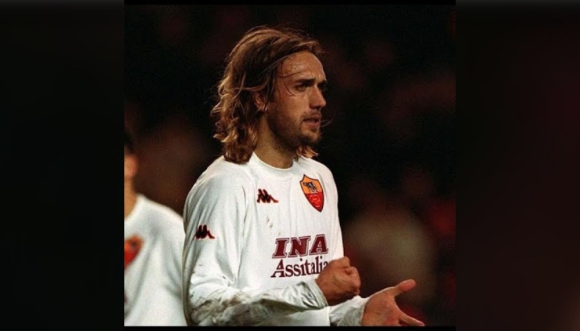 Maglia ufficiale Batistuta Roma, 2000/01 - Autografata - CharityStars