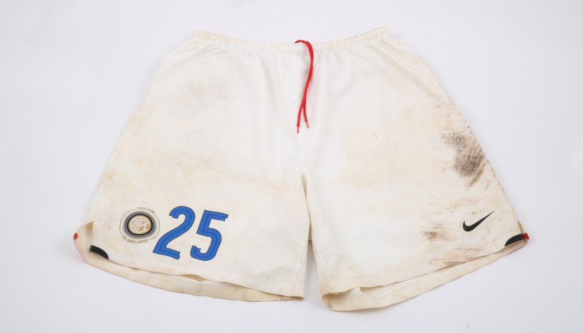 Pantaloncini Samuel Inter, indossati 2007/08 - UNWASHED - CharityStars
