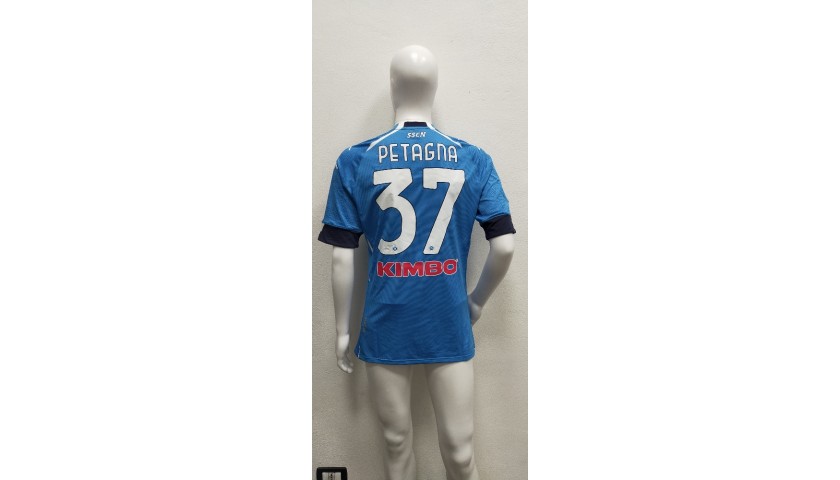 Petagna's Napoli Match Shirt, 2020/21 - CharityStars