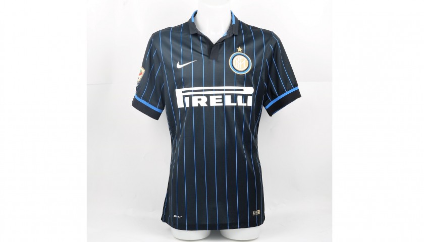 Vidic S Match Issued Worn Inter Shirt Serie A 14 15 Charitystars