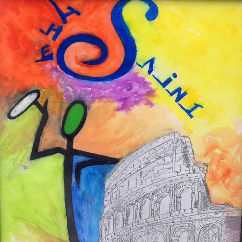 "The Saint in Rome" Original Board by John Efrem