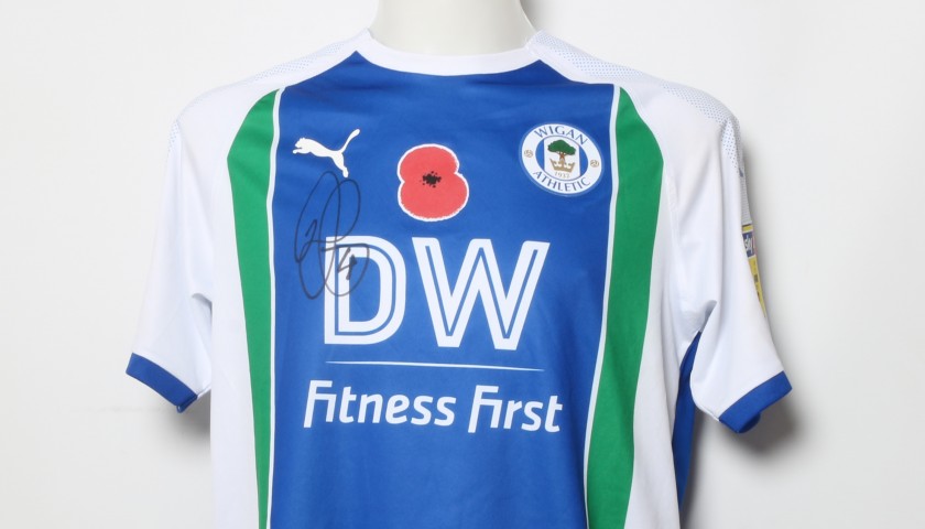 Match-Worn Wigan Athletic Signed Poppy 