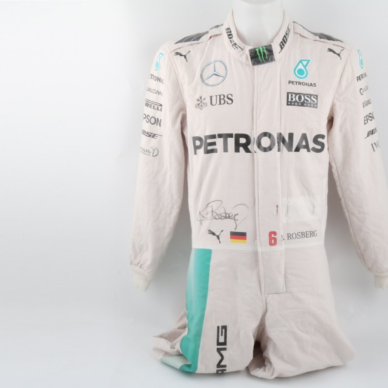 Mercedes suit worn by Nico Rosberg, F1 2016 season - signed + COA