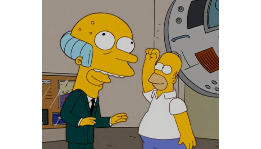 The Simpsons Original Drawing of Montgomery Burns CharityStars