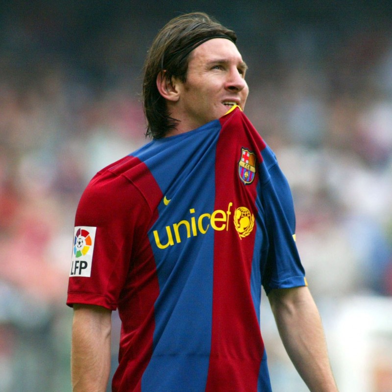 Messi Official Barcelona Signed Shirt, 2006/07