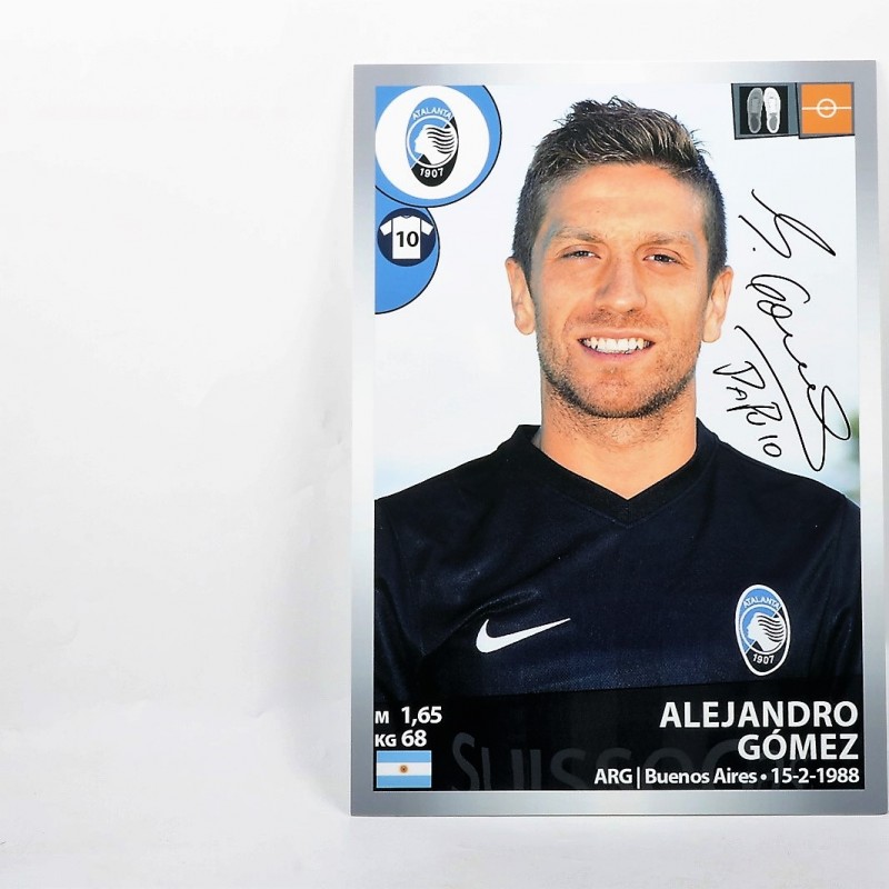 Papu Gomez, Limited Edition Box and Signed Panini Maxi Sticker
