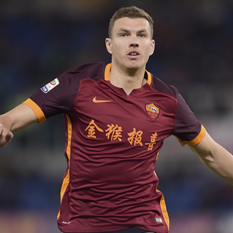 Dzeko's Worn Shirt, Roma-Sampdoria 2016 - Special China