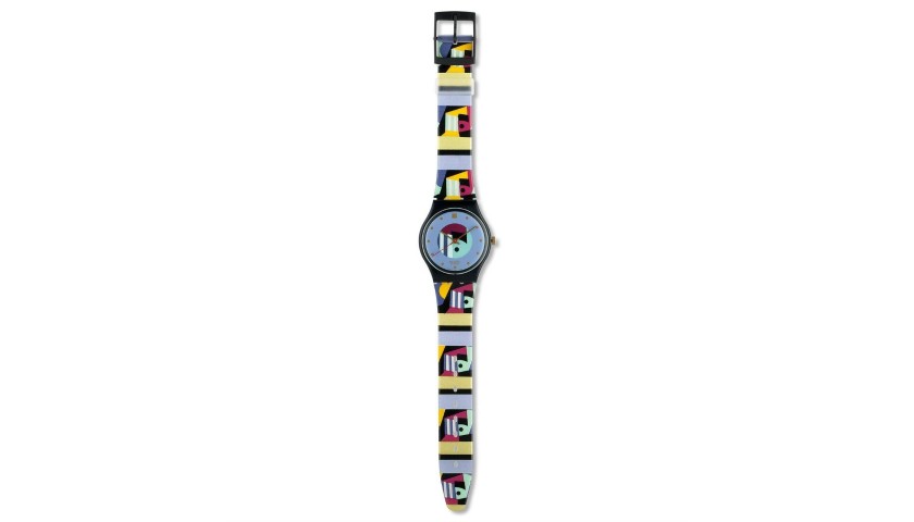 swatch golden block green