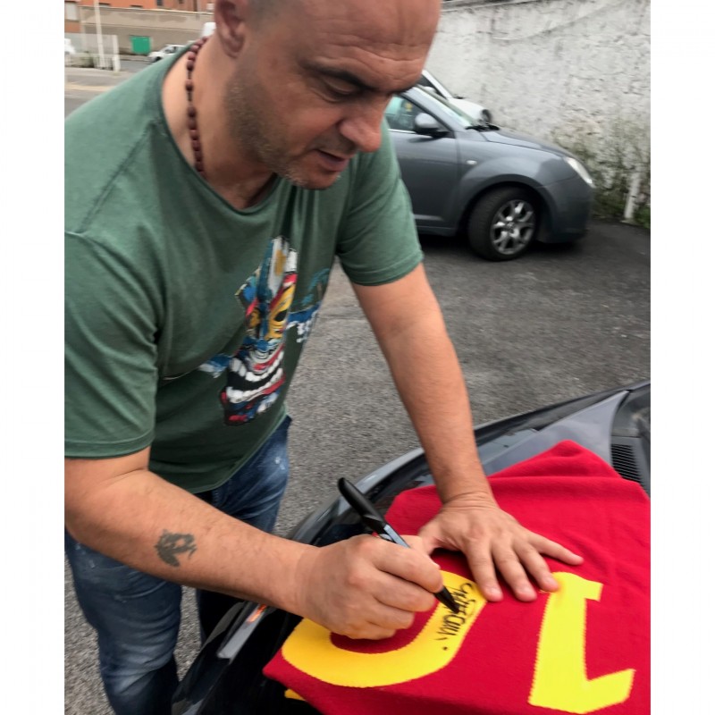 Maglia Giannini Roma, indossata stagione 1987/1988 autografata