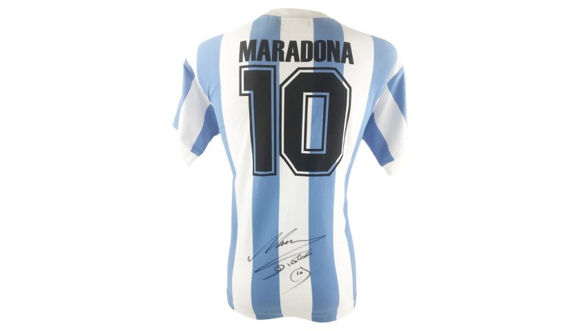 Maglia Retrò Maradona Argentina - Autografata - CharityStars
