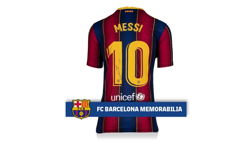 signed lionel messi shirt
