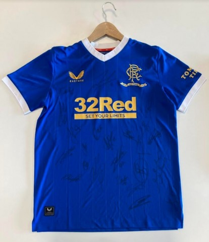 Rangers FC 2021/22 Squad Signed Shirt 