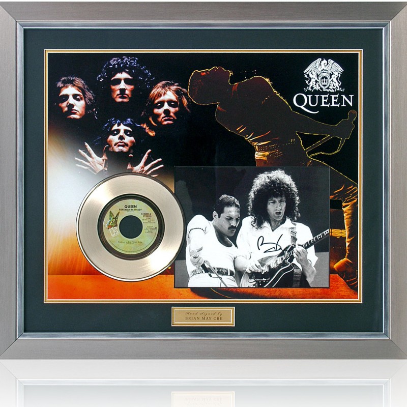 Bohemian Rhapsody Gold Disc Presentation Hand Signed by Brian May