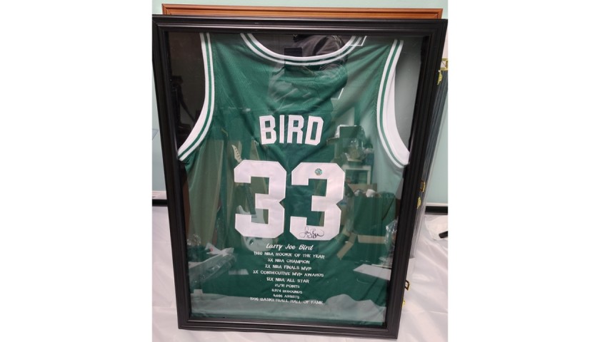 larry bird signed jersey