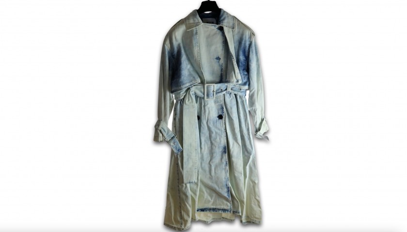 msgm denim trench coat