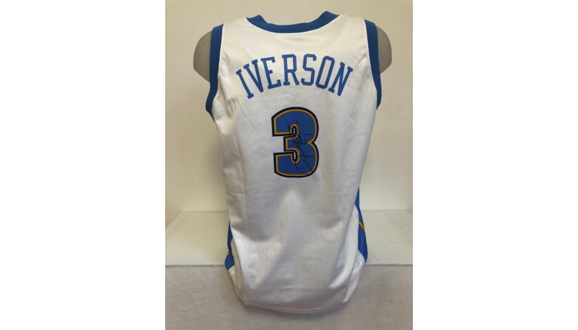Allen Iverson's Official Denver Nuggets Signed Jersey ...