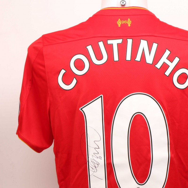 Philippe Coutinho Worn and Signed Limited Edition ‘Seeing is Believing’ 16/17 Liverpool FC shirt