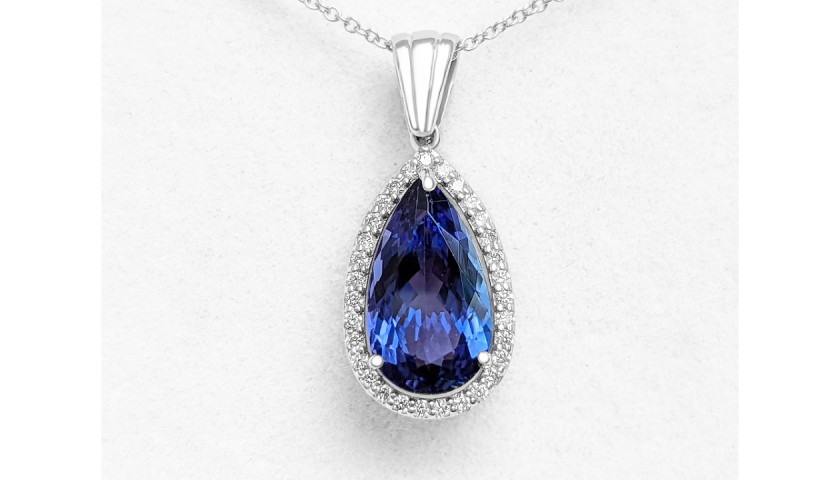 3.96 Carat Tanzanite and 0.25 Ct 