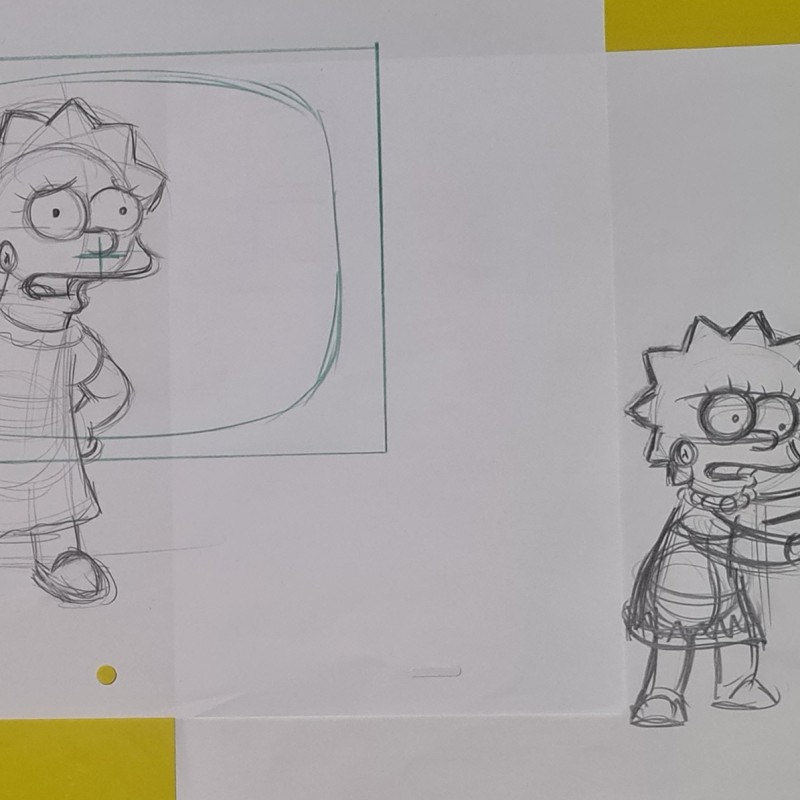 The Simpsons - Original Drawings of Lisa Simpson