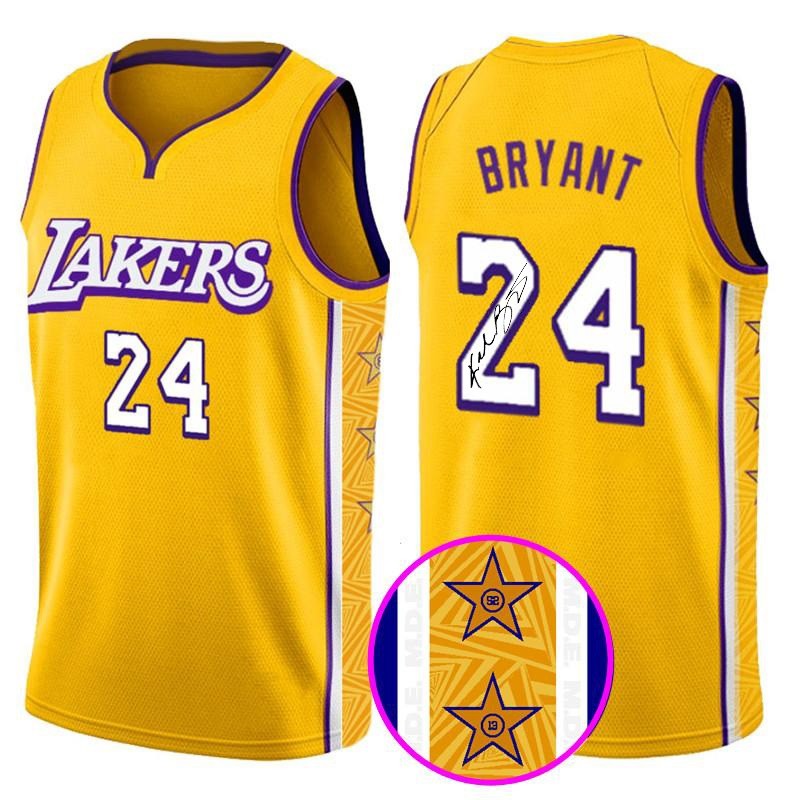 Kobe Bryant Lakers Jersey with Printed Signature