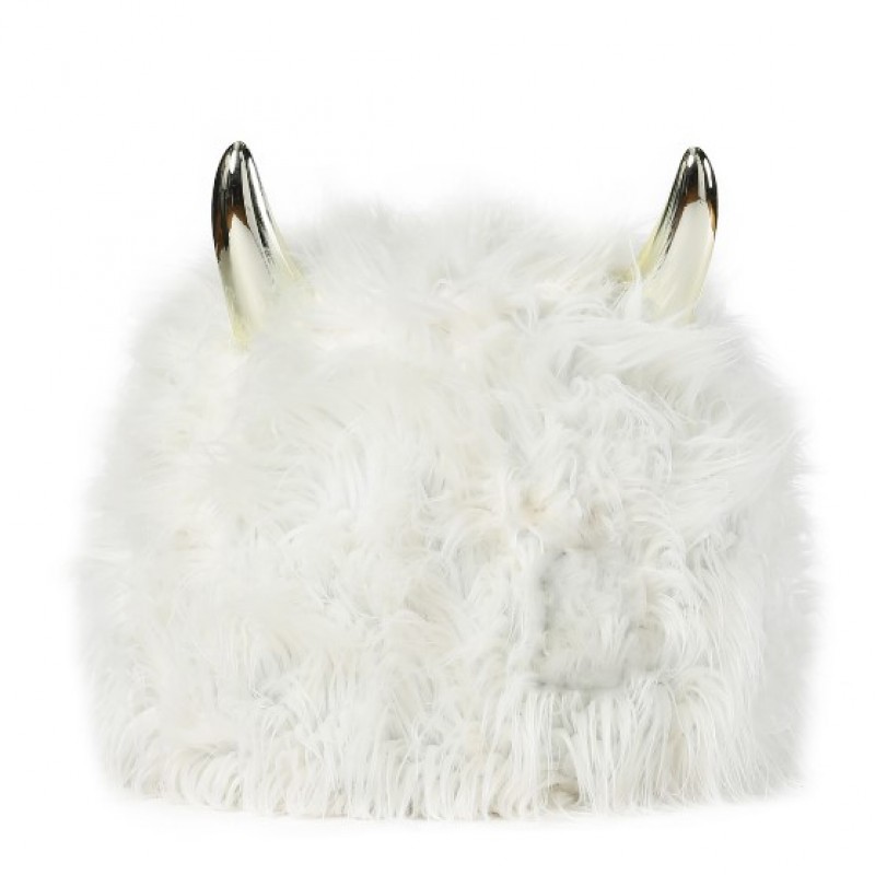White Mini Pouf