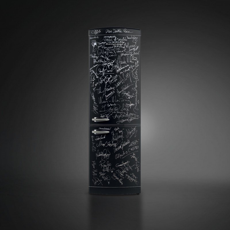 Unique Work of Art - Bompani Fridge Signed by 105 celebrities