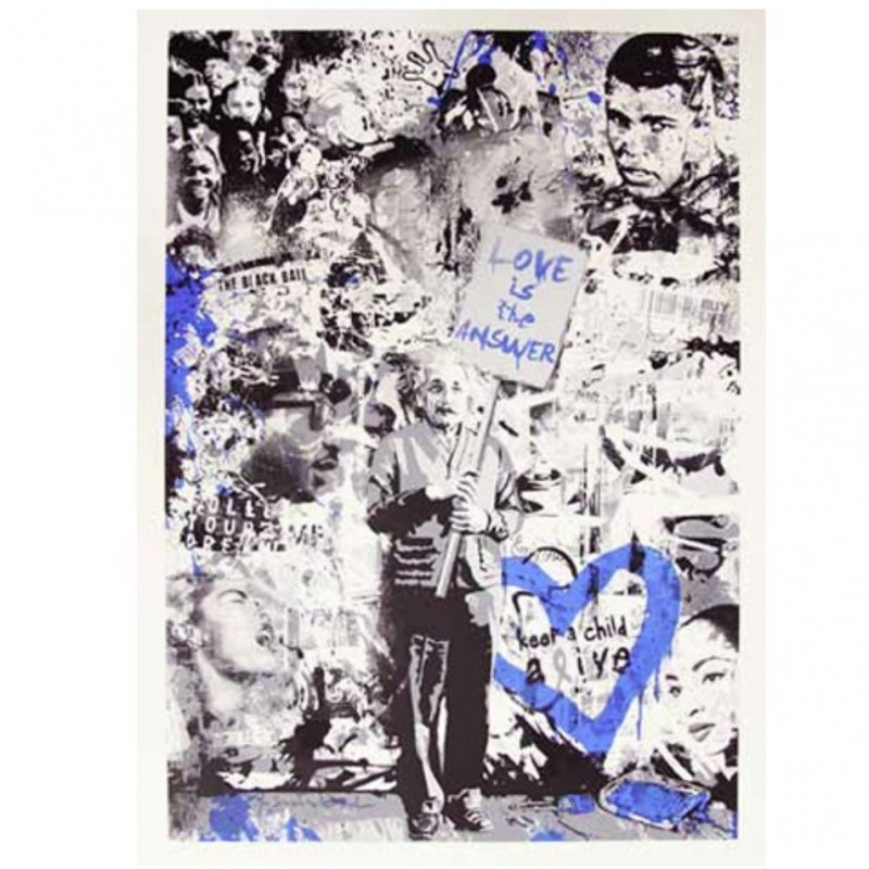 "Keep a Child Alive (Blue)" by Mr Brainwash