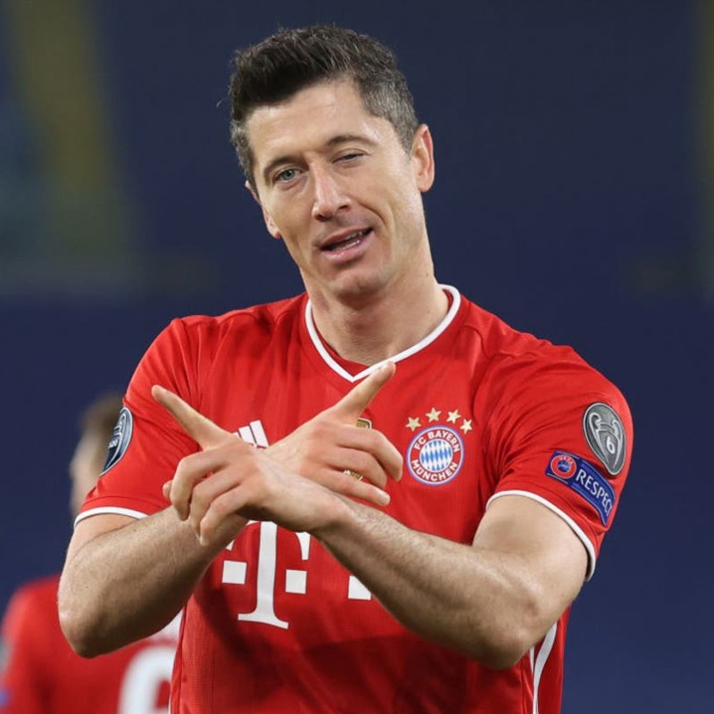 Lewandowski's Bayern Munich Match Shirt, UCL 2020/21
