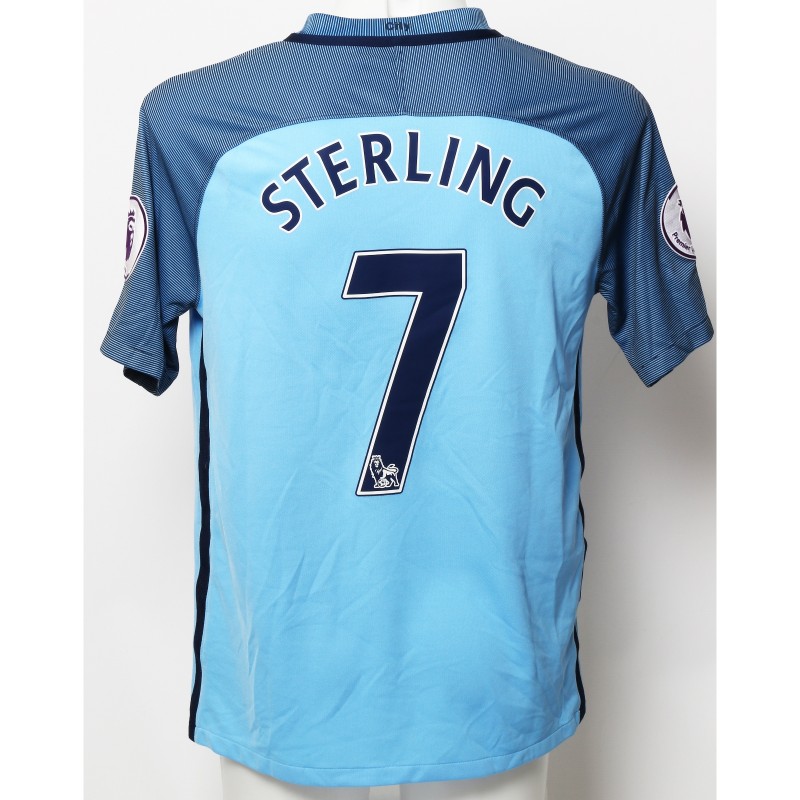 Raheem Sterling Manchester City FC Worn Shirt and Shorts from Season 2016|17